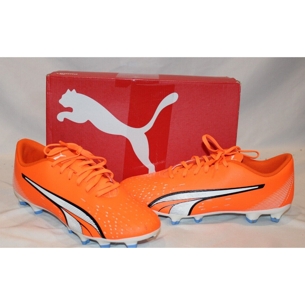 Puma Ultra Men's Firm‎ Ground Artificial Ground Soccer Cleats Orange Blue 11.5